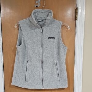Columbia Heather Gray Fleece Vest